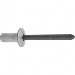 RivetKing - Size 84 Dome Head Aluminum Closed End Sealing Blind Rivet - Steel Mandrel, 1/8" to 1/4" Grip, 1/2" Head Diam, 0.257" to 0.261" Hole Diam, 0.57" Length Under Head, 1/4" Body Diam - Exact Industrial Supply