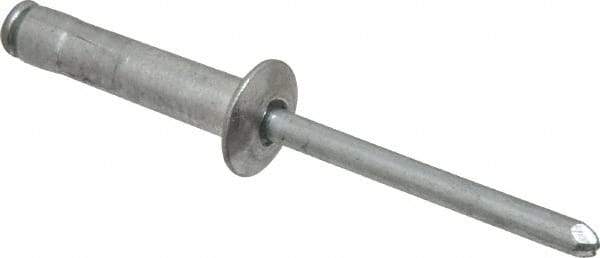 RivetKing - Size 68-610 Dome Head Aluminum Multi Grip Blind Rivet - Steel Mandrel, 1/2" to 0.67" Grip, 3/8" Head Diam, 0.192" to 0.196" Hole Diam, 0.952" Length Under Head, 3/16" Body Diam - Exact Industrial Supply