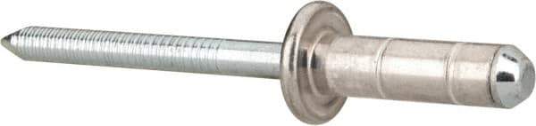 RivetKing - Size 86-88 Dome Head Aluminum Multi Grip Blind Rivet - Steel Mandrel, 1/4" to 3/4" Grip, 0.511" Head Diam, 0.257" to 0.261" Hole Diam, 0.708" Length Under Head, 1/4" Body Diam - Exact Industrial Supply