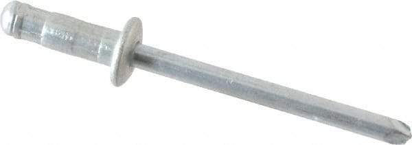 RivetKing - Size 52-53 Dome Head Steel Multi Grip Blind Rivet - Steel Mandrel, 0.056" to 0.196" Grip, 0.312" Head Diam, 0.192" to 0.196" Hole Diam, 0.437" Length Under Head, 5/32" Body Diam - Exact Industrial Supply