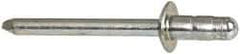 RivetKing - Size 63-64 Dome Head Steel Multi Grip Blind Rivet - Steel Mandrel, 0.156" to 1/4" Grip, 3/8" Head Diam, 0.192" to 0.196" Hole Diam, 0.512" Length Under Head, 3/16" Body Diam - Exact Industrial Supply