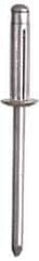RivetKing - Dome Head Aluminum Peel Blind Rivet - Steel Mandrel, 0.157" Max Grip, 0.315" Head Diam, 0.165" Max Hole Diam, 0.315 to 0.354" Length Under Head, 5/32" Body Diam - Exact Industrial Supply