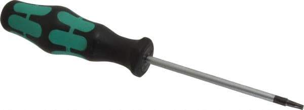 Wera - T10 Torx Driver - 3-5/32" Blade Length, 6-11/32" OAL, Ergonomic Handle - Exact Industrial Supply