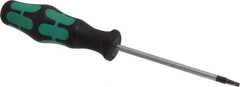 Wera - T10 Torx Driver - 3-5/32" Blade Length, 6-11/32" OAL, Ergonomic Handle - Exact Industrial Supply
