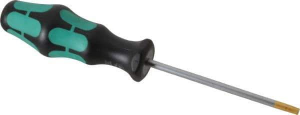 Wera - T25 Torx Driver - 3-15/16" Blade Length, 8-5/64" OAL, Ergonomic Handle - Exact Industrial Supply
