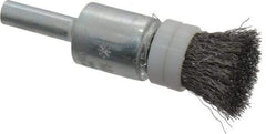 Anderson - 1/2" Brush Diam, Crimped, Flared End Brush - 1/4" Diam Shank, 20,000 Max RPM - Exact Industrial Supply