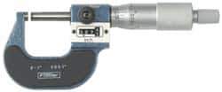 Fowler - 2 to 3" Range, 0.0001" Graduation, Mechanical Outside Micrometer - Ratchet Stop Thimble, Accurate to 0.0001", Digital Counter - Exact Industrial Supply