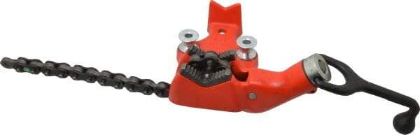 Ridgid - 1/8 to 2-1/2" Pipe Capacity, Manual Chain Vise - Bolt Down, Cast Iron, Model Number BC210 - Exact Industrial Supply
