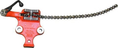 Ridgid - 1/8 to 5" Pipe Capacity, Manual Chain Vise - Bolt Down, Cast Iron, Model Number BC510 - Exact Industrial Supply