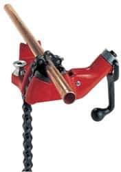 Ridgid - 1/4 to 6" Pipe Capacity, Manual Chain Vise - Bolt Down, Cast Iron, Model Number BC610 - Exact Industrial Supply