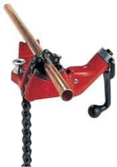 Ridgid - 1/4 to 6" Pipe Capacity, Manual Chain Vise - Bolt Down, Cast Iron, Model Number BC610 - Exact Industrial Supply