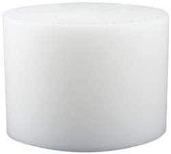 Made in USA - 6 Inch Diameter, 1-1/2 Inch Thick, Plastic Disc - White, PTFE Virgin - Exact Industrial Supply