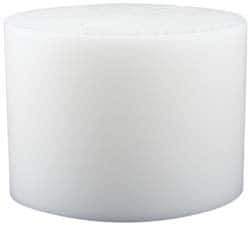 Made in USA - 6 Inch Diameter, 2 Inch Thick, Plastic Disc - White, PTFE Virgin - Exact Industrial Supply