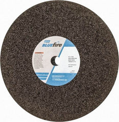 Norton - 8" Diam x 5/8" Hole x 1" Thick, Q Hardness, 16 Grit Surface Grinding Wheel - Zirconia Alumina, Type 1, Very Coarse Grade, 6,000 Max RPM, No Recess - Exact Industrial Supply