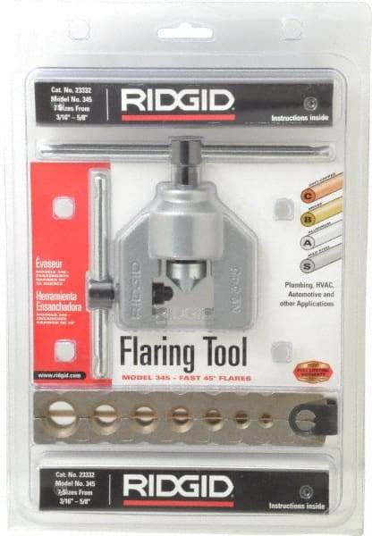 Ridgid - 3/16 to 5/8" Pipe Capacity, Flaring Tools & Tube Expanders - Exact Industrial Supply