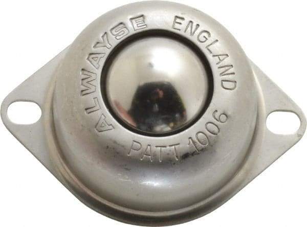 SKF - Oval, Stainless Steel Ball Transfer - 30.5mm Mount Height, 120 Lb. Capacity - Exact Industrial Supply
