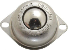 SKF - Oval, Stainless Steel Ball Transfer - 30.5mm Mount Height, 120 Lb. Capacity - Exact Industrial Supply