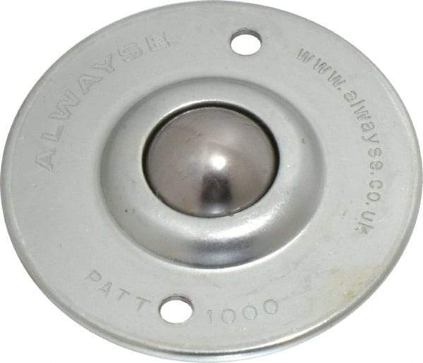 SKF - Round, Carbon Steel Ball Transfer - 14.2mm Mount Height, 120 Lb. Capacity - Exact Industrial Supply