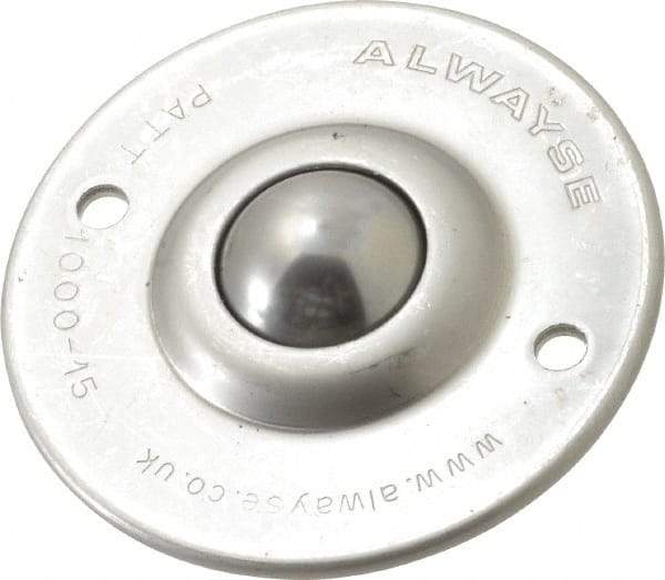 SKF - Round, Stainless Steel Ball Transfer - 14.2mm Mount Height, 120 Lb. Capacity - Exact Industrial Supply
