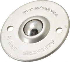 SKF - Round, Stainless Steel Ball Transfer - 10mm Mount Height, 55 Lb. Capacity - Exact Industrial Supply