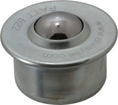 SKF - Round, Carbon Steel Ball Transfer - 9.8mm Mount Height, 265 Lb. Capacity - Exact Industrial Supply