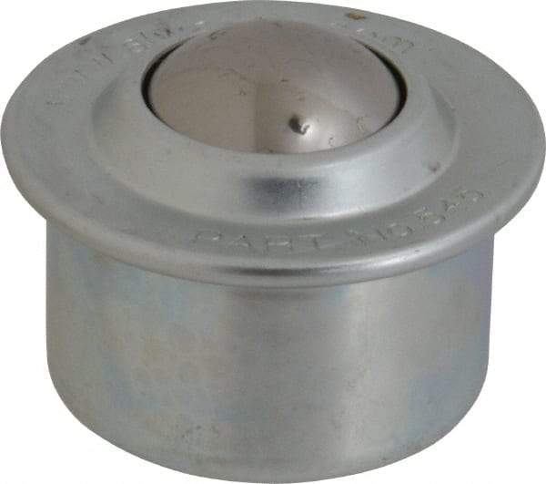 SKF - Round, Carbon Steel Ball Transfer - 19mm Mount Height, 1,210 Lb. Capacity - Exact Industrial Supply