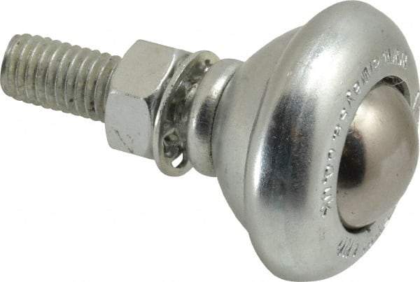 SKF - Round, Carbon Steel Ball Transfer - 24.6mm Mount Height, 55 Lb. Capacity - Exact Industrial Supply