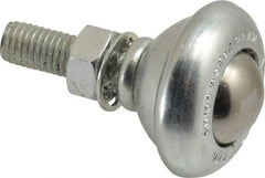 SKF - Round, Carbon Steel Ball Transfer - 24.6mm Mount Height, 55 Lb. Capacity - Exact Industrial Supply