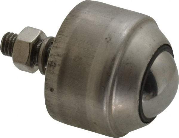 SKF - Round, Stainless Steel Ball Transfer - 35.8mm Mount Height, 110 Lb. Capacity - Exact Industrial Supply