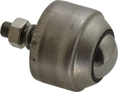 SKF - Round, Stainless Steel Ball Transfer - 35.8mm Mount Height, 110 Lb. Capacity - Exact Industrial Supply