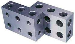 Suburban Tool - 0.0001 Squareness Per Inch, Hardened Steel, 1-2-3 Block with 11 Hole Setup Block - 5/16 - 18 Inch Tapped Hole Size, Sold As Matched Pair - Exact Industrial Supply