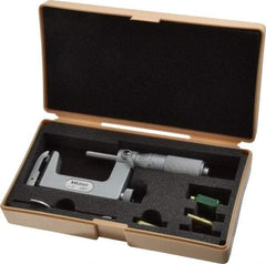 Mitutoyo - 1 to 2 Inch, Carbide Face, Mechanical Multi Anvil Micrometer - 0.0001 Inch Graduation, 0.0002 Inch Accuracy - Exact Industrial Supply