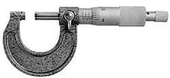 Value Collection - 50 to 75mm Range, 0.01mm Graduation, Mechanical Outside Micrometer - Ratchet Stop Thimble, Accurate to 0.005mm - Exact Industrial Supply