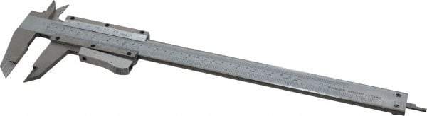 Value Collection - 0 to 6" Stainless Steel Vernier Caliper - 0.02mm Graduation, 1.6" Jaw Depth, 0.0012" Accuracy, Includes Depth, Inside Diameter, Outside Diameter, Step - Exact Industrial Supply