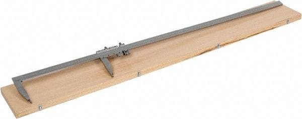 Value Collection - 0 to 80" Carbon Steel Vernier Caliper - 0.02mm Graduation, 8" Jaw Depth, 0.0055" Accuracy, Includes Inside Diameter, Outside Diameter - Exact Industrial Supply