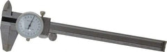 Value Collection - 0mm to 150mm Range, 0.02 mm Graduation, 2mm per Revolution, Dial Caliper - White Face, 1.57" Jaw Length - Exact Industrial Supply