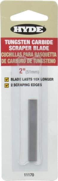 Hyde Tools - Solid Carbide 2-Edge Scraper Replacement Blade - 5-7/8" Blade Length x 2" Blade Width, For 10610 - Exact Industrial Supply