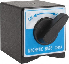 Value Collection - 63mm Long x 50mm Wide x 55mm High Magnetic Indicator Base with On/Off Switch - 60 Kg Magnetic Pull - Exact Industrial Supply