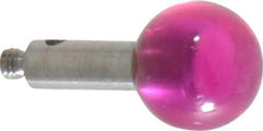 SPI - 8 mm Ball Diameter, M2 Thread, Ruby Point Ball Tip CMM Stylus - 12 mm Overall Length - Exact Industrial Supply