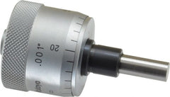 Mitutoyo - 1/2 Inch, 1.14 Inch Thimble, 6.35mm Diameter x 0.6102 Inch Long Spindle, Mechanical Micrometer Head - Exact Industrial Supply