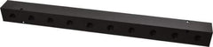 Made in USA - 3/8" Inlet, 1/4" Outlet Manifold - 15-1/4" Long x 1-1/4" Wide x 1-1/4" High, 0.2" Mount Hole, 2 Inlet Ports, 10 Outlet Ports - Exact Industrial Supply