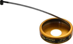 Made in USA - 0.001 Inch Graduation, 12 to 24 Inch Measurement, Spring Steel Diameter Tape Measure - 1/2 Inch Wide, 0.01 Inch Thick - Exact Industrial Supply
