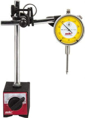 Value Collection - 0.001" Graduation, 0-100 Dial Reading, Indicator & Base Kit - 63mm Base Length x 50mm Base Width x 55mm Base Height, 2-9/32" Dial Diam - Exact Industrial Supply