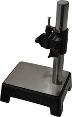 Value Collection - Steel, Rectangular Base, Comparator Gage Stand - 8-1/2" High, 5-1/2" Base Length x 4-1/4" Base Width x 2.16" Base Height, Includes Holder - Exact Industrial Supply