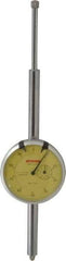 Peacock - 50mm Range, 0-100 Dial Reading, 0.01mm Graduation Dial Drop Indicator - 2-3/64" Dial, Revolution Counter - Exact Industrial Supply