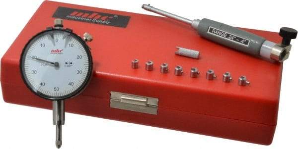 Value Collection - 9 Anvil, 0.24 to 0.4" Dial Bore Gage - 0.001" Graduation, 1.57" Gage Depth - Exact Industrial Supply