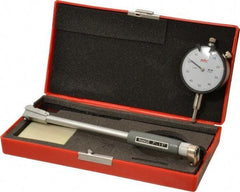Value Collection - 8 Anvil, 0.7 to 1-1/2" Dial Bore Gage - 0.001" Graduation, 5" Gage Depth - Exact Industrial Supply