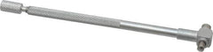 Value Collection - 1/2 to 3/4 Inch, 4.4 Inch Overall Length, Telescoping Gage - 4 Inch Long Handle, Hardened Tool Steel, Satin Chrome Finish - Exact Industrial Supply