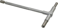 Value Collection - 2-1/8 to 3-1/2 Inch, 5.85 Inch Overall Length, Telescoping Gage - 5 Inch Long Handle, Hardened Tool Steel, Satin Chrome Finish - Exact Industrial Supply
