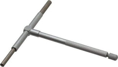 Value Collection - 3-1/2 to 6 Inch, 5.85 Inch Overall Length, Telescoping Gage - 5 Inch Long Handle, Hardened Tool Steel, Satin Chrome Finish - Exact Industrial Supply